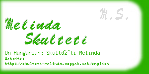 melinda skulteti business card